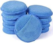 LEOSO Microfiber Wax Applicator, Ultra-Soft Microfiber Wax Applicator Pads with Finger Pocket Wax Applicator for Cars Wax Applicator Foam Sponge (Blue 5 Diameter, Pack of 10)…