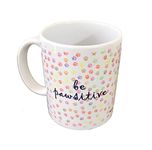 For The Fur Kids Ceramic Be Pawsitive Coffee Mug - Mugs for Dog Lovers and Cat Lovers (Multicolour, 325 ml