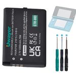 Uwayor CTR-003 Battery Compatible with Nintendo 2DS 3DS Game Console, 3.7V 1300 mAh with Charging Cable and Tool Kit (not for New 3DS and 3DS XL)