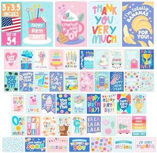 Hadley Designs Assorted Cards With Envelopes All Occasion - 54 Bulk Greeting Cards For All Occasions, Mixed Greeting Card Assortment, Birthday, Thank You, Congrats, Sympathy, Holiday Variety Card Pack