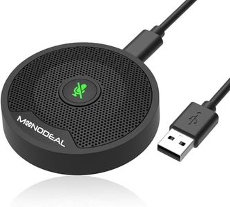 MONODEAL Microfono USB per Conferenza, Microfono per PC Video Conferenza, Registrazione, Skype, Classe Online, Giochi, Zoom, Plug & Play Compatibile con Mac Windows PC