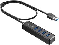 SmartQ H302S USB 3.0 Hub for Laptop with 2ft Long Cable, Multi Port Expander, Fast Data Transfer USB Splitter Compatible with Windows PC, Mac, Printer, Mobile HDD