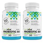 PlantVital Probiotic Supplement for Men - 50 Billion CFUs, 15 Strains Probiotics for Men - Supports Prostate, Digestive, and Gut Health - 2 Month Supply, 60 Capsules