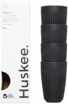 4 Pack HuskeeCups Both Natural and Charcoal Colours. 6oz, 8oz, 12oz Available.