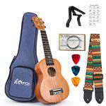 Ukulele, Professional Soprono Ukelele for Adults Horse Uke Beginner Kit W/Gig Bag Strap Tuner OEM Strings Hawaiian Guitar Ukalalee Yukalalee Ukalele Yukelele