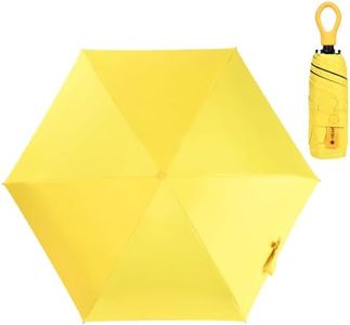 Vicloon Mini Paraguas, Paraguas De Bolsillo, 6 Varillas De Aleación De Aluminio, Paraguas Compacto Plegable De Tela De Goma Negra 210T, Resistencia A Los Rayos UV UPF>50+, Protección Solar
