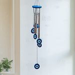 PSEUDO Wood Metal Wind Chime (BluCircle, 29x5x5 Inch)