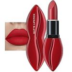 Labial Appearance Highly Pigmented Shades LipstickSenior Matte Nude Texture Smooth Intense Color Long Lasting Rich Color for Women (02 Red)