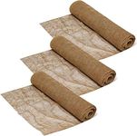 3 Pcs Erosion Control Blankets 48 Inch x 90 ft in Total Burlap Netting Mesh Burlap Erosion Control Liners Erosion Control Blanket Burlap Loose Weave Planter Liner Roll for Garden Raised Bed Soil Saver