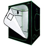 GA Grow Tent 150x150x200CM(60''x60''x80'') Reflective Mylar Hydroponic Grow Tent with Observation Window and Waterproof Floor Tray for Indoor Plant Growing 5'x5'