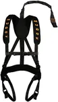 Muddy Outdoors Magnum Pro Padded Leightweight Adjustable Hunting Deer Treestand Safety Harness System with Suspension Relief and Tree Strap, Black