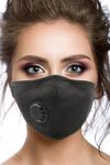 MountainAir Dust Mask-1 Face Masks With 4 Carbon Air Filter and Respirator Filters Valve-reusable & Washable and Breathing Valve Mask - With Carbon Filter Protection From Dust - Black Masks