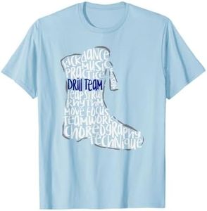 Drill Team Marching Band Word Cloud Art T-Shirt