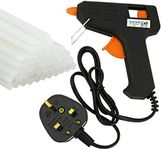 True Face Glue Gun Mini Hot Melt Trigger Electric Adhesive DIY Crafts 10 Free Glue Sticks 10Watt Black