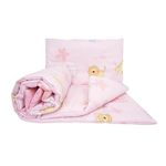 2 Piece Baby Children Quilt Duvet & Pillow Set 80x70 cm to fit Crib or Pram (Zoo Pink)