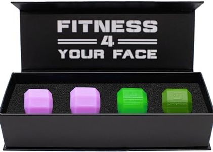 Jawzrsize Pop 'N Go & Custom Fit Jaw Enhancer - Jaw, Face, & Neck Exerciser, Helps Reduce Stress & Cravings - Facial Exercise (Total Contouring Kit, Pink & Green)