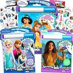 Classic Disney Princess Magic Ink Coloring Book Super Set - 3 Imagine Books for Girls Kids Toddlers Featuring Princess, Frozen, and Raya The Last Dragon with Invisible Pens Stickers, IMG-3B