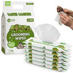 Pogi's Grooming Wipes - 120-Count Travel Pack - Hypoallergenic Pet Wipes for Dogs & Cats - Biodegradable, Green Tea Scent, Deodorising Dog Wipes