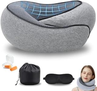 PAIN FREE AUSSIES Travel Pillow – 100% Pure Memory Foam Ergonomic Neck Support for Long Flights – 360° Flyhugz Pillow – Flyhugz Travel Neck Pillow for Airplane, Car, &Train