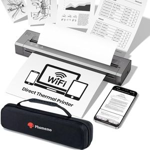 Phomemo G100 Pro WiFi Direct Print Portable Printers Wireless for Travel,Compatible with AirPrint, Thermal Inkless Printer, Supports 8.5"x11"US Letter, Compatible with iOS, Android, Windows, Mac
