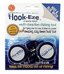 HOOK-EZE HookEze Fishing Gear Knot Tying Tool Large Saltwater Hooks | Line cutter cuts Braid and Leader | Cover Hooks on Fishing poles Travel Safely fully rigged