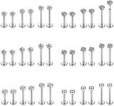 Kakonia 36Pcs Labret Studs Tragus E