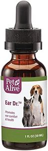 PetAlive Ear Dr. - Natural Ear Drops Promote Ear Comfort and Health in Cats and Dogs - Soothe Ear Discomfort to Reduce Constant Scratching - Keep Pets Ear Canals Clean and Clear - 30 mL