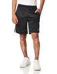 Champion Men's, Lacrosse Mesh Gym Athletic Shorts, 9" Casual, Black-550742, Large