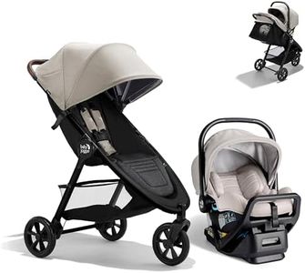 Baby Jogger City mini GT3 Travel System – Car Seat Stroller Combo with All-Terrain Stroller with Forever Air Rubber Tires and All-Wheel Suspension, and City GO 2 FR-Free Infant Car Seat