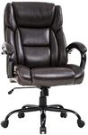 BestMassage Big and Tall Office Chair 500lbs Wide Seat Ergonomic Desk Chair Task High Back Executive Chair Rolling Swivel PU Computer Chair with Lumbar Support Armrest Adjustable Chair for Heavy