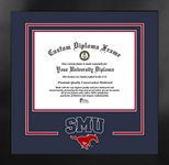 Campus Images NCAA SMU Mustangs Unisex Spirit Diploma Manhattan Black Frame with Bonus Lithograph, Black, One Size