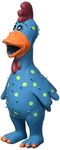 Multipet 11.5-Inch Latex Polka Dot Globken Chicken Dog Toy, Assorted Color - 1 Count