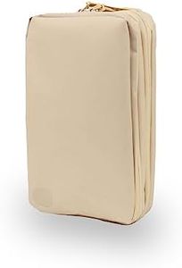 Gravel Explorer Hanging Water Resistant Travel Toiletry Bag, Shaving Kit, Makeup Bag, Dopp Kit for Men and Women (Sand, Slim)