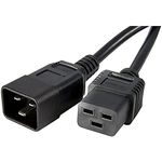 StarTech.com 3 ft Computer Power Cord - C19 to C20 - Power cable - IEC 60320 C20 to IEC 60320 C19 - 3 ft - black - PXTC19C203