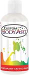 Custom Body Art 8-Ounce White Temporary Airbrush Tattoo Body Art Paint Alcohol Based