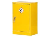 The WORKPLACE Depot Hazardous Cabinet, Dangerous Substance COSHH Storage Unit (Yellow, 710(H) x 460(W) x 310(D) mm)