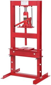 GarveeTech 12 T Hydraulic Press, Benchtop Hydraulic Shop Press, H-Frame Garage Floor Press with Press Plates, Adjustable Working Table Height, Red