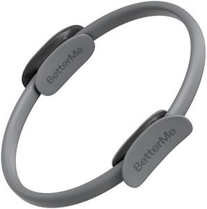 BetterMe Toning Pilates Ring – Magic Circle Pilates Ring for Strength & Flexibility – 15 Inch Fitness Ring for Home Pilates & Yoga Workouts (Stone Gray)
