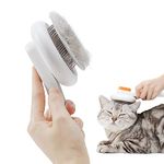 PETKIT Cat Brush with Release Button, Cat Grooming Brush for Long or Short Haired Cats, Cat Hair Brush for Shedding Cat Comb for Pets Kitten Rabbit Removing Loose Fur and Massage