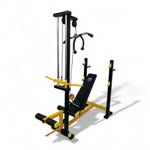 GYM24 Multipurpose 20IN1 Bench(Incline Decline Flat DipBar Leg Extn Leg Curl) heavy duty bench for home gym purpose fitness exercise equipment benches for home bench press weight capacity upto 400kg