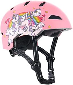 WHALEZON Kids Bike Helmet Ages 3-5-8-14, CPSC ASTM CPSIA Certified Toddler Helmet-Girls Pink Unicorn