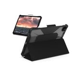 URBAN ARMOR GEAR UAG Designed for iPad Air 10.9 inch Case iPad 5th Generation 2022 Case Black/Clear Ice Rugged Translucent Multi-Angle Viewing Folio Stand w/Pencil Holder Plyo Protective Cover