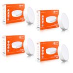 Orient Electric 18W Rimless Round LED Full Screen Surface Panel Light |3000K, Warm White | Surface Ceiling LED Light (No False Ceiling Required)| Pack of 4