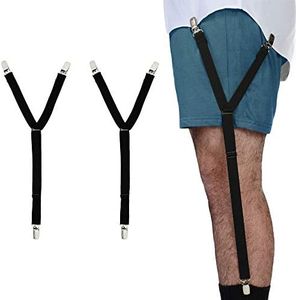 Comfy Deluxe Shirt Stays for Men and Women - Y-Style Adjustable Shirt Garters to Keep Shirts Tucked In