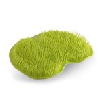 PRIME PICK Shower Foot & Back Scrubber, Silicone Bath Massage Cushion Brush with Suction Cups for Body Scrubber Improve Foot Circulation & Soothes Tired Feet (Pack of 2,Green)