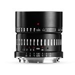 TTArtisan 50mm F0.95 APS-C Manual Fixed Camera Lens for Sony E-Mount Mirrorless Cameras A5000, A5100, A6000, A6100, A6300, A6400, A6500, A6600, NEX-3, NEX-3N, NEX-3R, NEX-5T, NEX-5R, NEX-5, NEX-5N