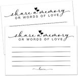 BELATASO Share a Memory or Words of Love, Pack of 50 Cards for Weddings, Showers, Birthdays, Celebration of Life, Funeral, Retirement, Going Away, and Graduation Memories.