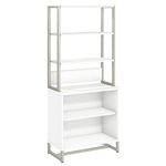 Bush Business Furniture Office by kathy ireland Method Bookcase with Hutch, White