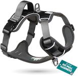 Embark Adventure Dog Harness, No Pull Dog Harness with 2 Leash Clips, Dog Harness for Large Dogs No Pull. Front & Back with Control Handle, Adjustable Black Dog Vest, Soft & Padded for Comfort