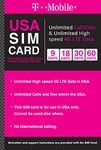 T-Mobile Brand USA Prepaid Travel SIM Card Unlimited Call, Text and 4G LTE Data (for use in USA only) (for Phone use only. NOT for Modem/WiFi Devices) (30 days)